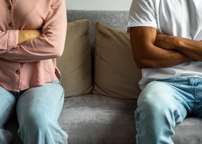 Couple having a disagreement at home